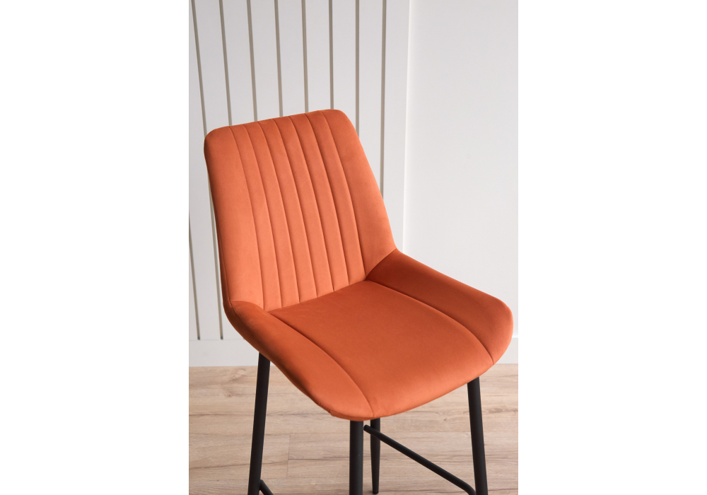 фото барный стул вращающийся woodville седа 360 терракотовый (zd 432) / черный 632619 | 220svet.ru