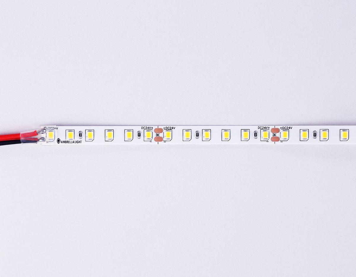 фото светодиодная лента теплый белый ambrella light 10w/m 120led/m 2835smd 3000к 5m gs3101 | 220svet.ru