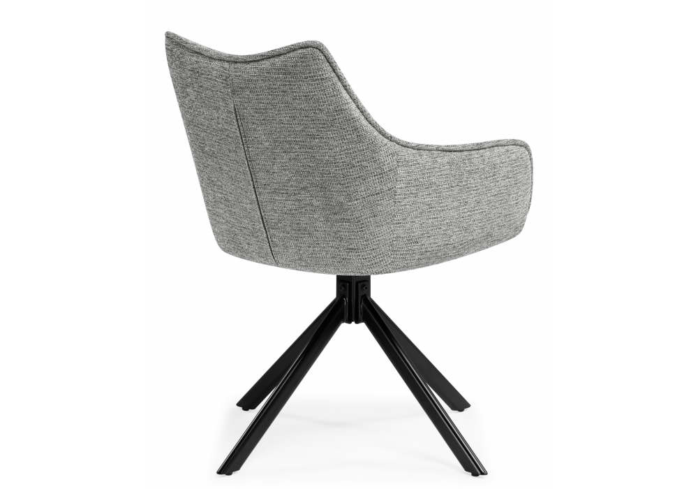 фото стул на металлокаркасе поворотный woodville denever gray / black 15836 | 220svet.ru