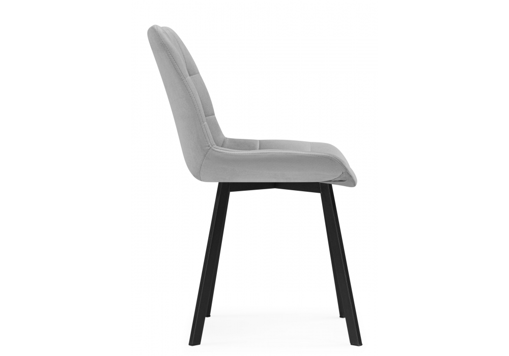 фото стул на металлокаркасе woodville челси светло-серый / черный 632443 | 220svet.ru