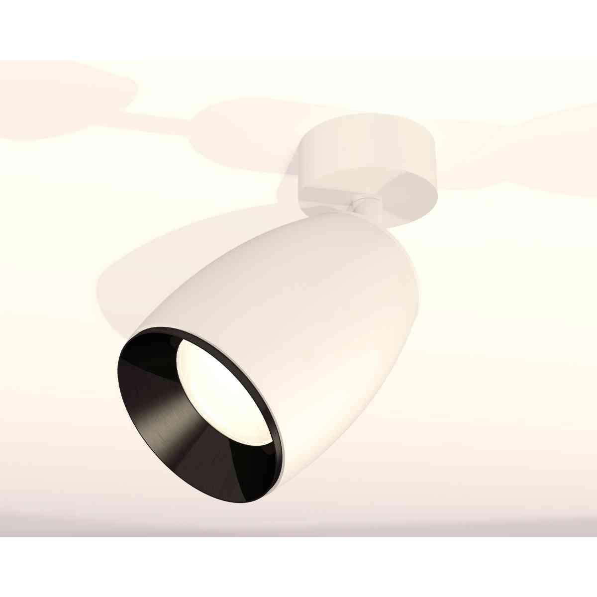 фото комплект накладного светильника ambrella light techno spot xm1122001 swh/pbk белый песок/черный полированный (a2202, c1122, n7031) | 220svet.ru