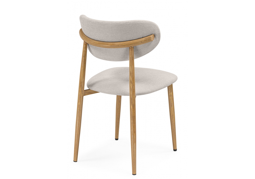 фото стул на металлокаркасе woodville lisbon бежевый / цвет дерева 15954 | 220svet.ru