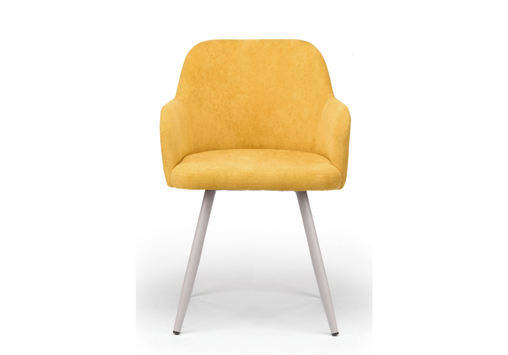 фото стул поворотный на металлокаркасе woodville инфини 360 горчичный (ocean 016) / серый 631760 | 220svet.ru