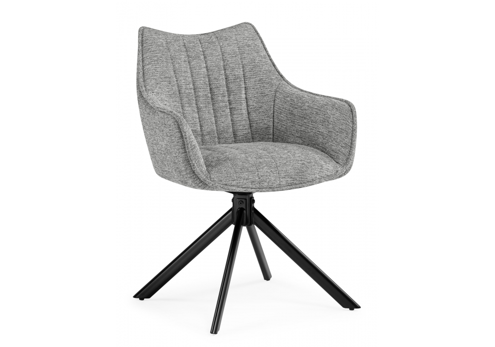 фото стул на металлокаркасе поворотный woodville denever gray / black 15836 | 220svet.ru
