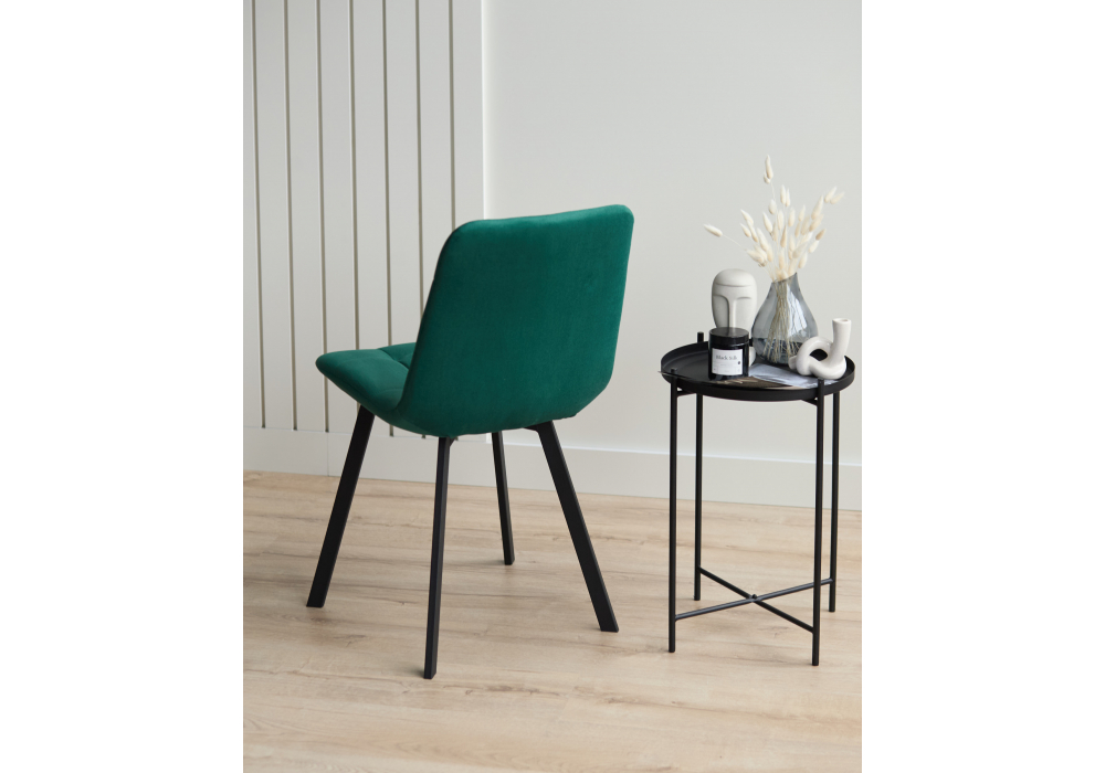 фото стул на металлокаркасе woodville чилли зеленый / черный 631640 | 220svet.ru