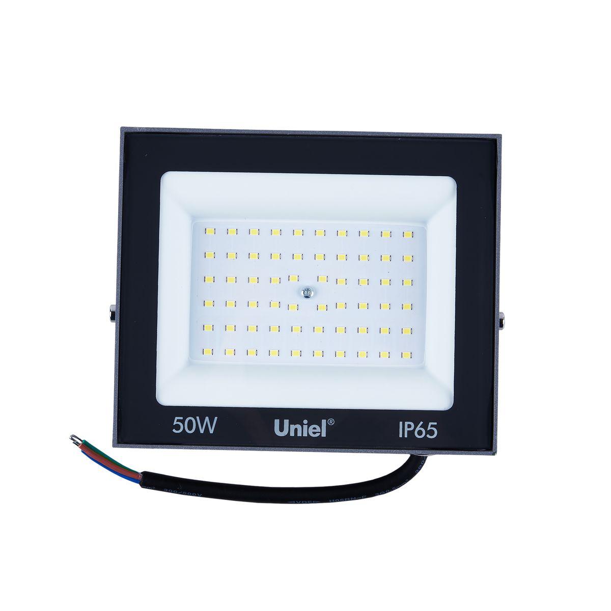 фото прожектор светодиодный uniel ulf-f23-50w/6500k ip65 160-240v grey ul-00011846 | 220svet.ru