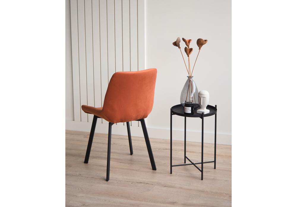 фото стул вращающийся на металлокаркасе woodville челси 360 п терракотовый (zd 432) / черный 632525 | 220svet.ru