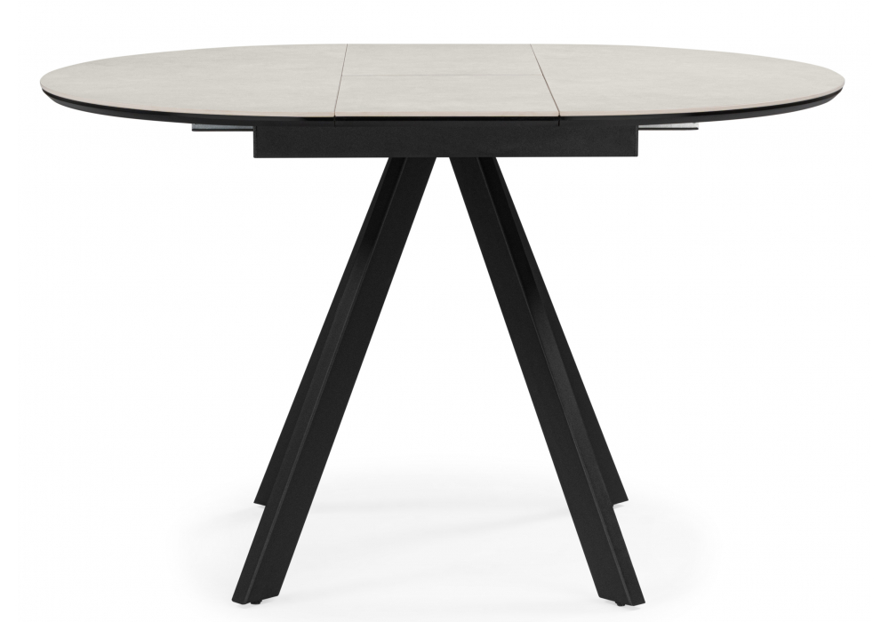 фото керамический стол раздвижной woodville трейси 90 carmen light gray / черный 664951 | 220svet.ru