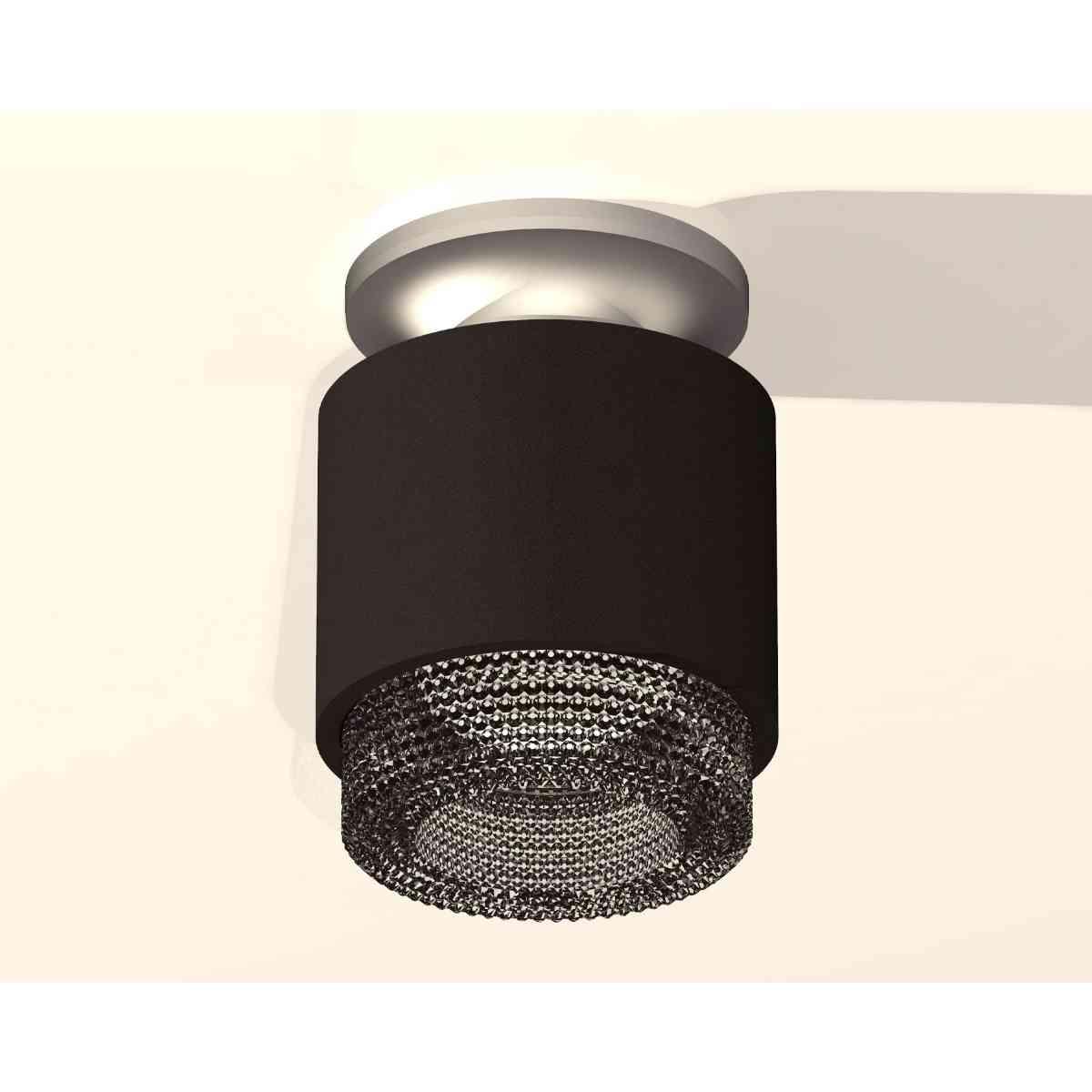 фото комплект накладного светильника ambrella light techno spot xs7511102 sbk/mch/bk черный песок/хром матовый/тонированный (n7928, c7511, n7192) | 220svet.ru