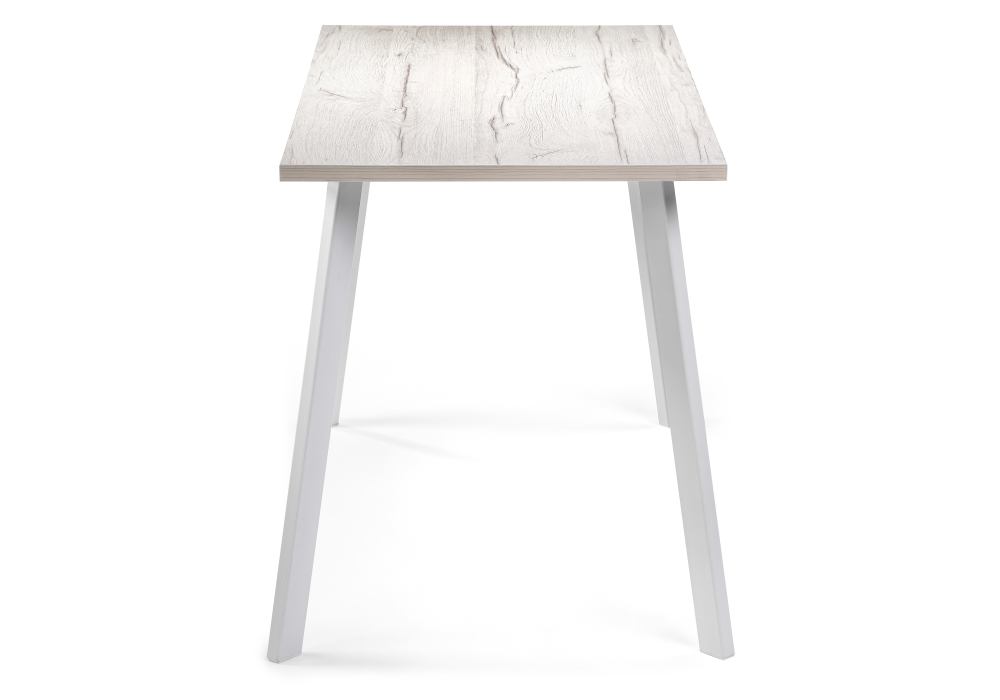 фото стол деревянный woodville тринити лофт 120 25 мм юта / матовый белый 489660 | 220svet.ru