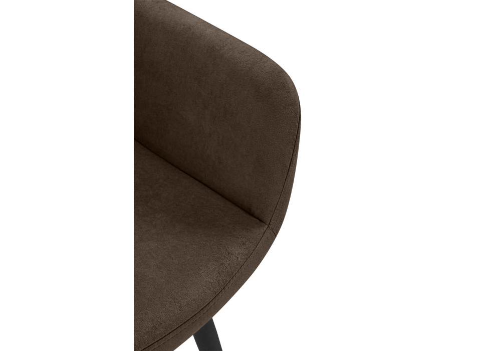 фото стул на металлокаркасе woodville флюид коричневый (glory 08) / черный 642985 | 220svet.ru