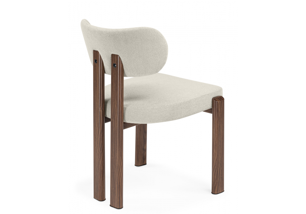 фото стул на металлокаркасе woodville bandi бежевый / орех 15942 | 220svet.ru