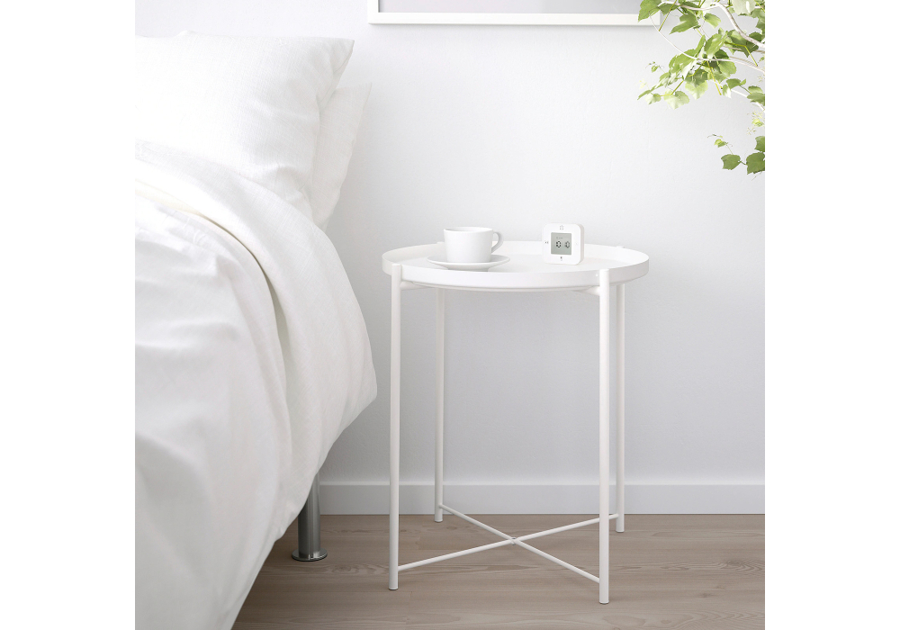 фото журнальный стол woodville tray 1 white 15395 | 220svet.ru