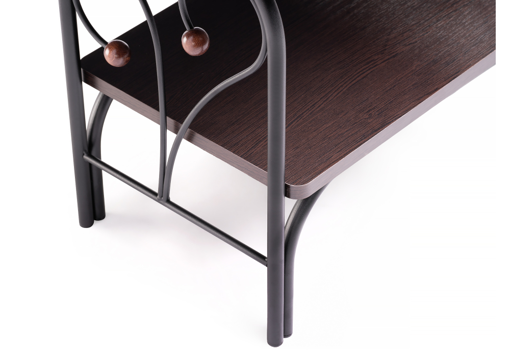 фото тумба прикроватная woodville клео 2 черная / венге 446218 | 220svet.ru