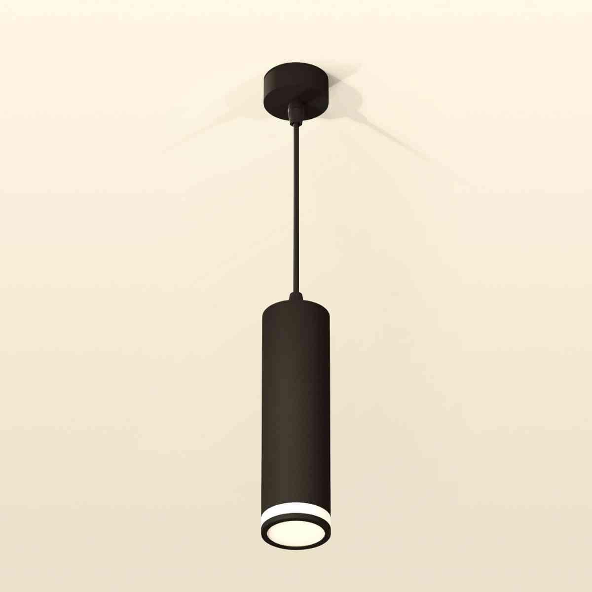 фото комплект подвесного светильника ambrella light techno spot xp6356001 sbk/fr черный песок/белый матовый (a2302,c6356,n6221) | 220svet.ru