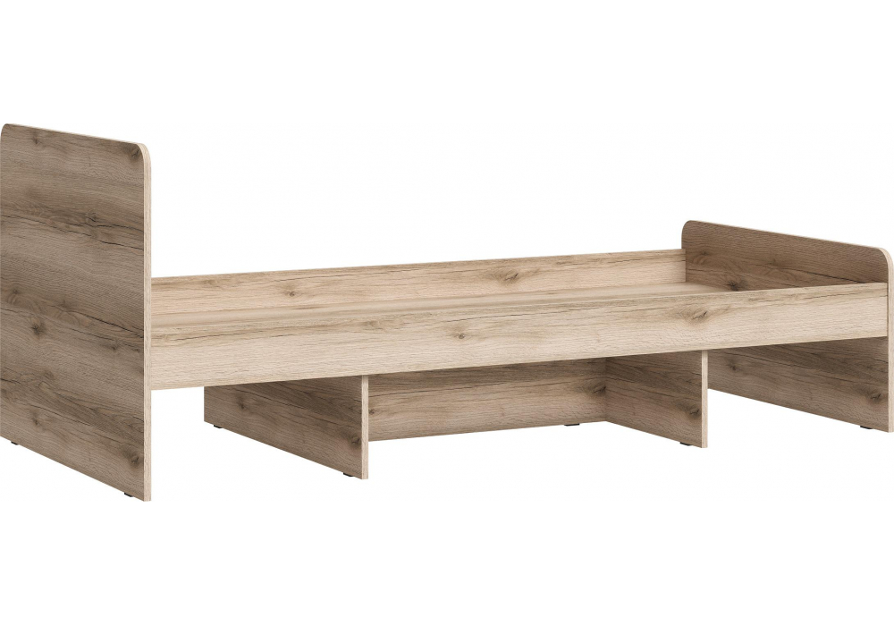 фото односпальная кровать 90х190 woodville кинд кр-01 дуб делано 586725 | 220svet.ru