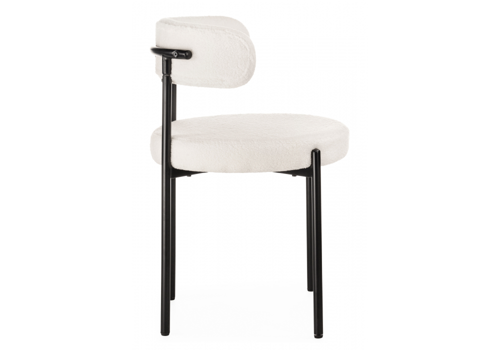 фото стул на металлокаркасе woodville rudi white / black 15602 | 220svet.ru