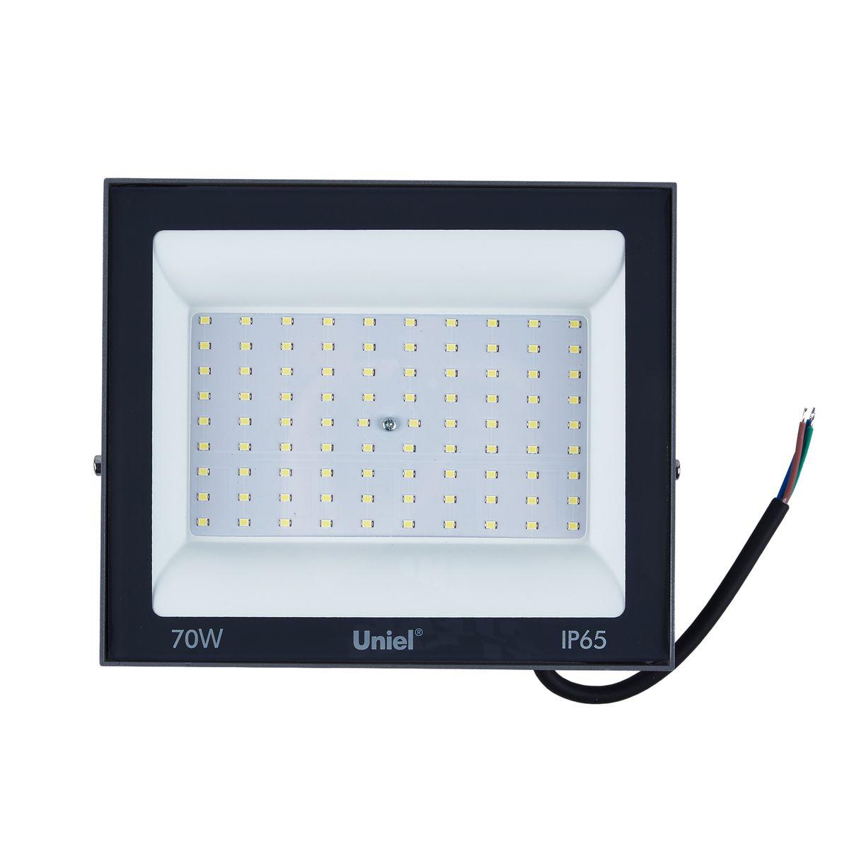фото прожектор светодиодный uniel ulf-f23-70w/6500k ip65 160-240v grey ul-00011847 | 220svet.ru