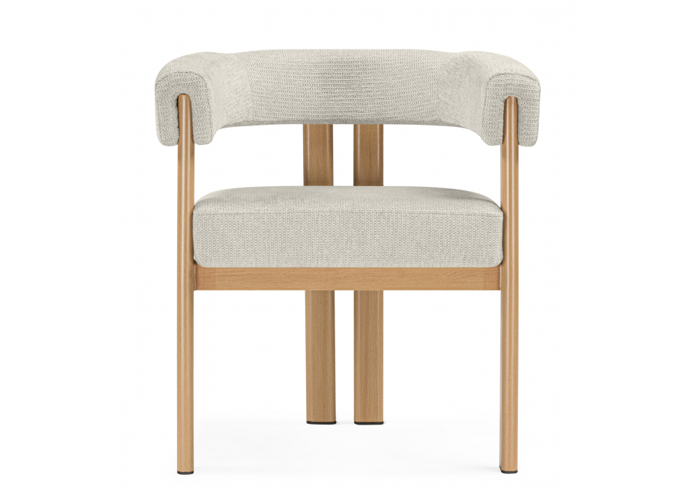 фото стул на металлокаркасе woodville selma бежевый / бук 15941 | 220svet.ru