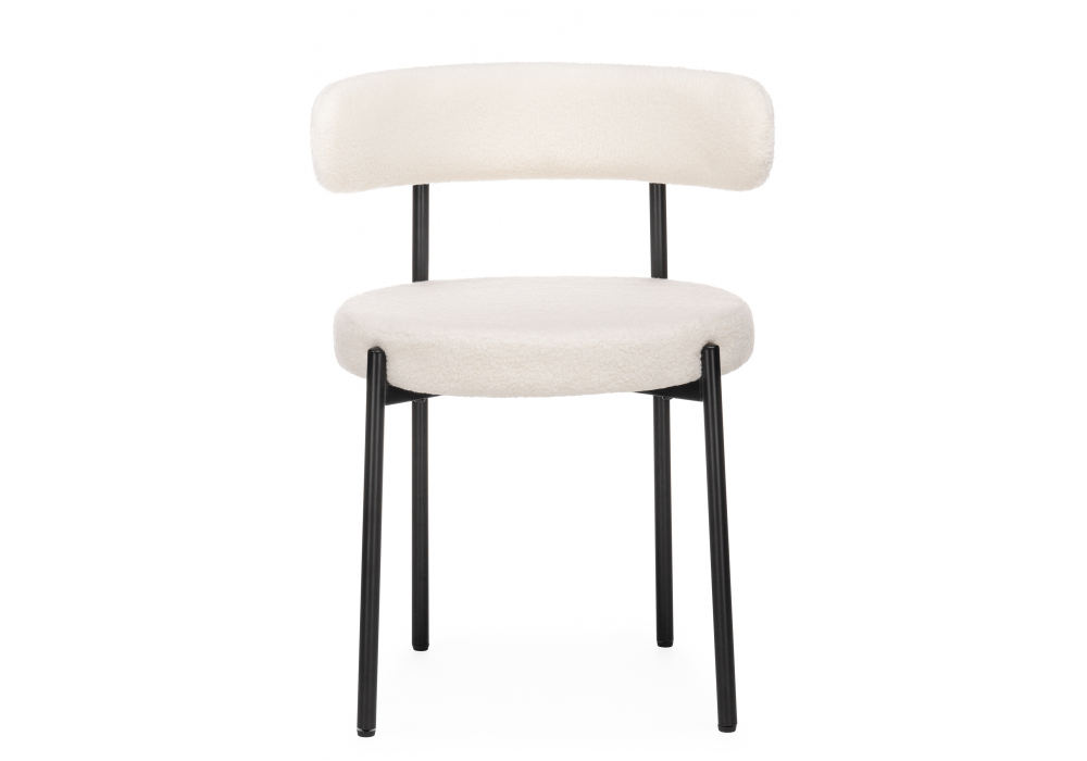 фото стул на металлокаркасе woodville rudi white / black 15602 | 220svet.ru
