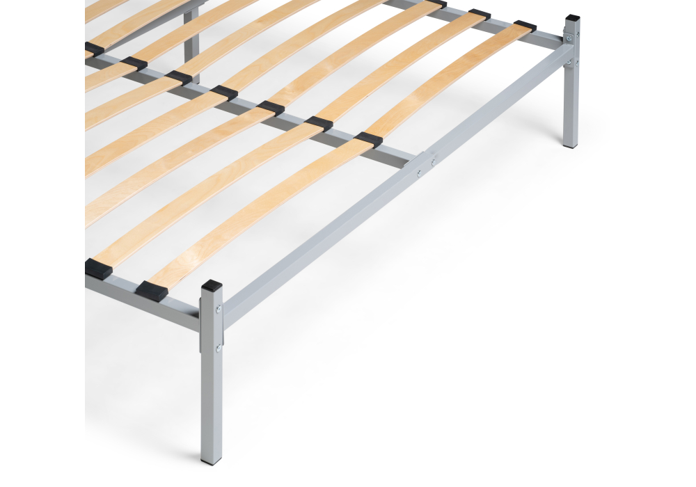 фото кровать двуспальная  woodville фади 160х200 серая 462539 | 220svet.ru