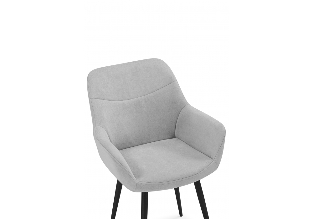 фото стул на металлокаркасе woodville флюид светло-серый / черный 642947 | 220svet.ru