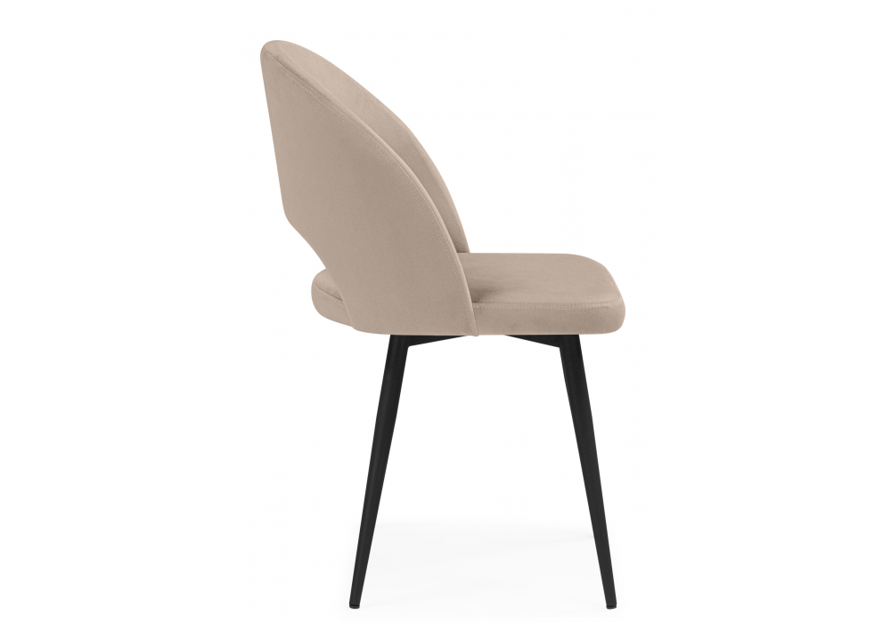 фото стул на металлокаркасе woodville курбис бежевый / черный 642919 | 220svet.ru