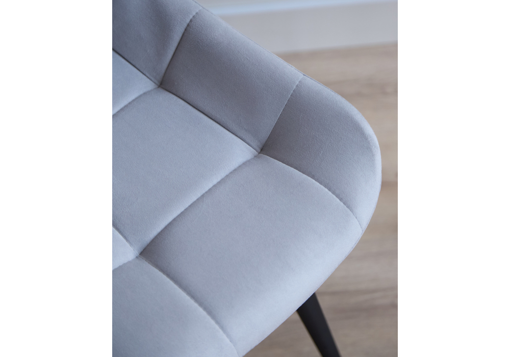 фото стул на металлокаркасе woodville челси к светло-серый (zd 960) / черный 632445 | 220svet.ru