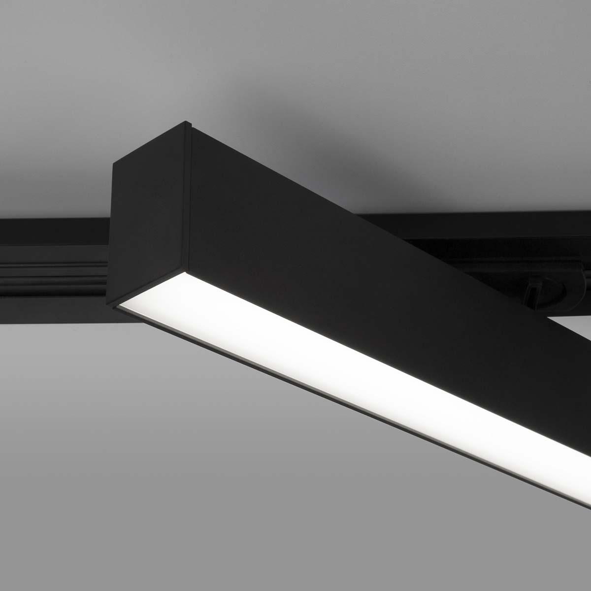 фото трековый светодиодный светильник elektrostandard x-line черный матовый 10w 4200k ltb53 a052442 | 220svet.ru