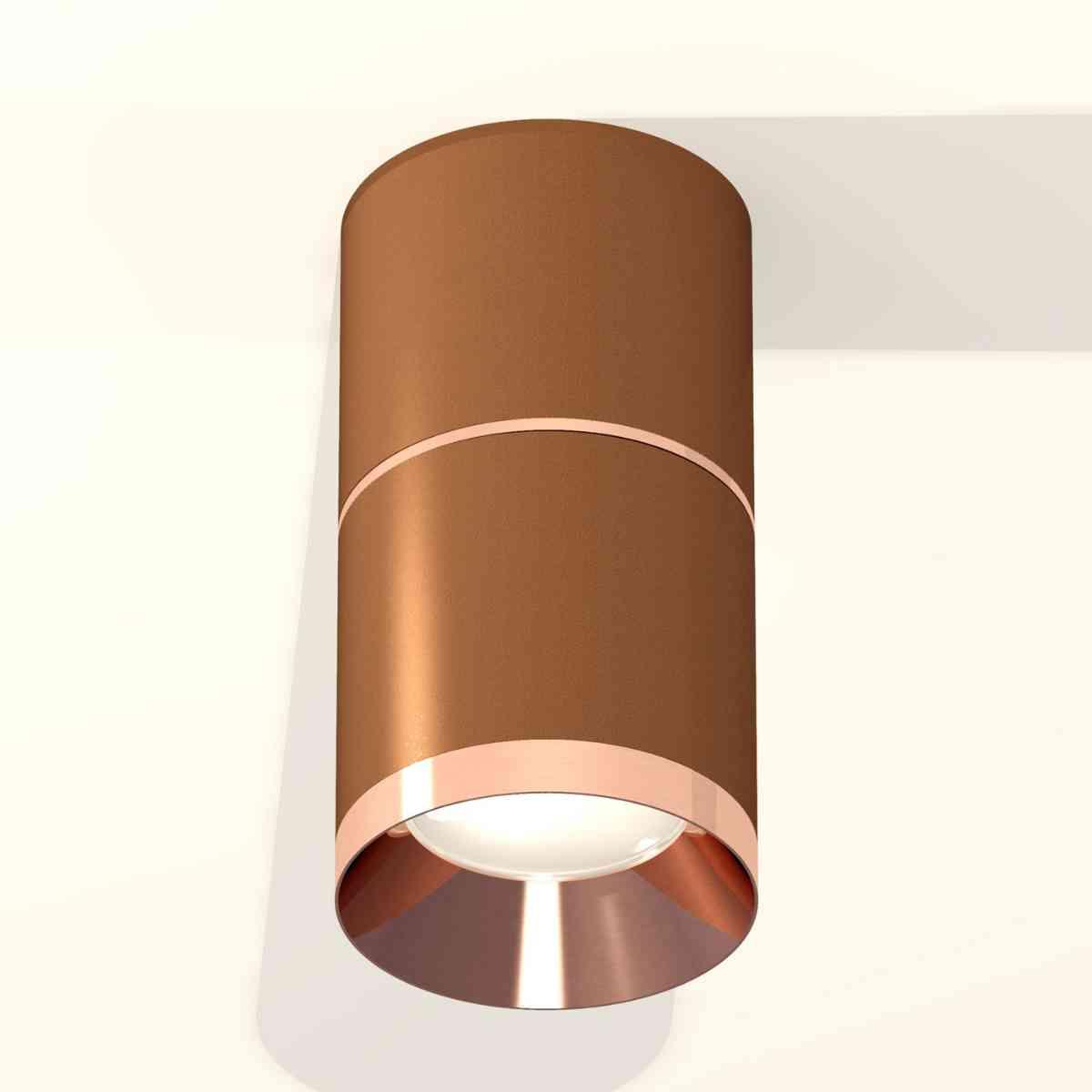 фото комплект накладного светильника ambrella light techno spot xs7404081 scf/ppg кофе песок/золото розовое полированное (c7404, a2073, c7404, n7035) | 220svet.ru
