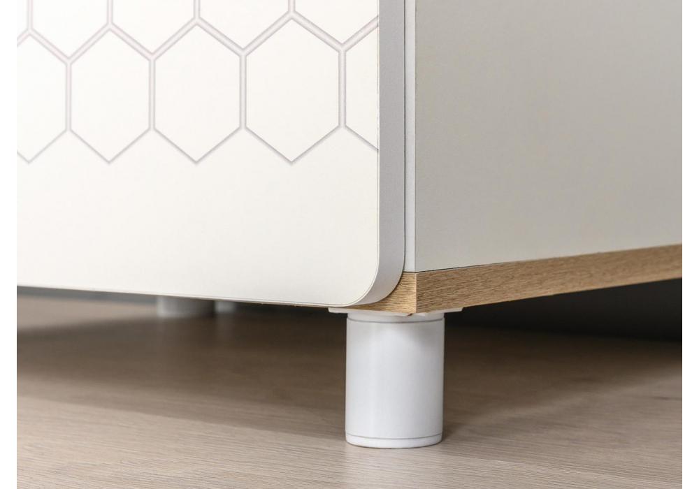 фото комод woodville эльга дуб белый exclusive 518261 | 220svet.ru