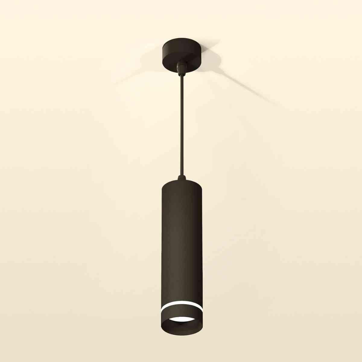 фото комплект подвесного светильника ambrella light xp6356002 sbk/fr черный песок/белый матовый (a2302,c6356,n6229) | 220svet.ru