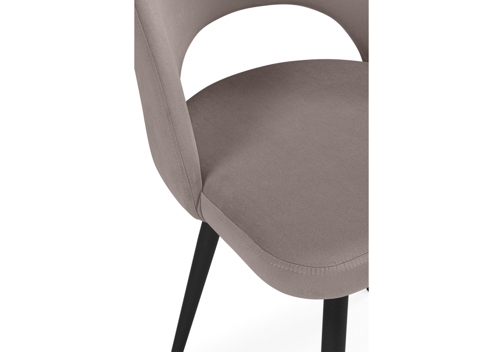 фото стул на металлокаркасе woodville курбис латте / черный 642929 | 220svet.ru