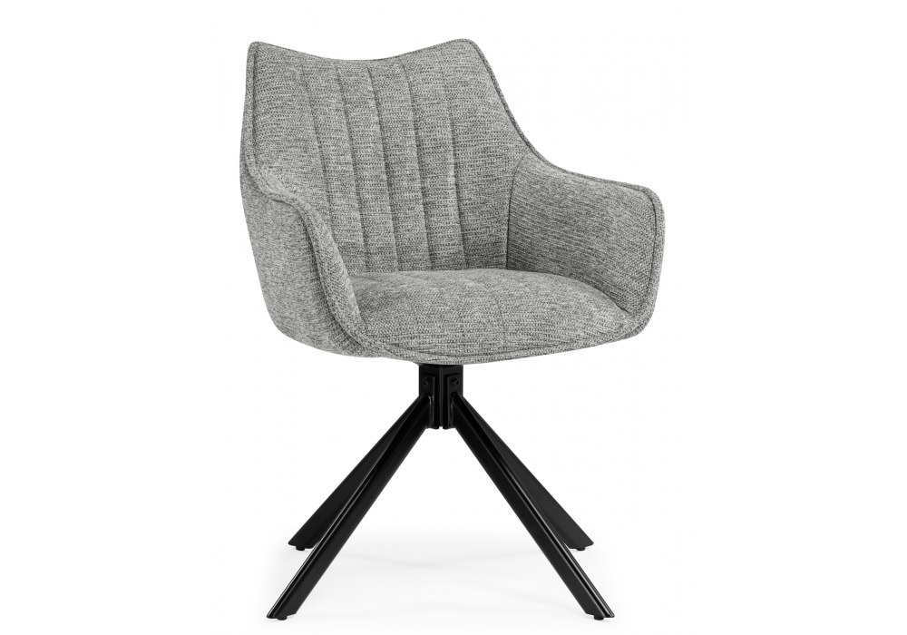 фото стул на металлокаркасе поворотный woodville denever gray / black 15836 | 220svet.ru