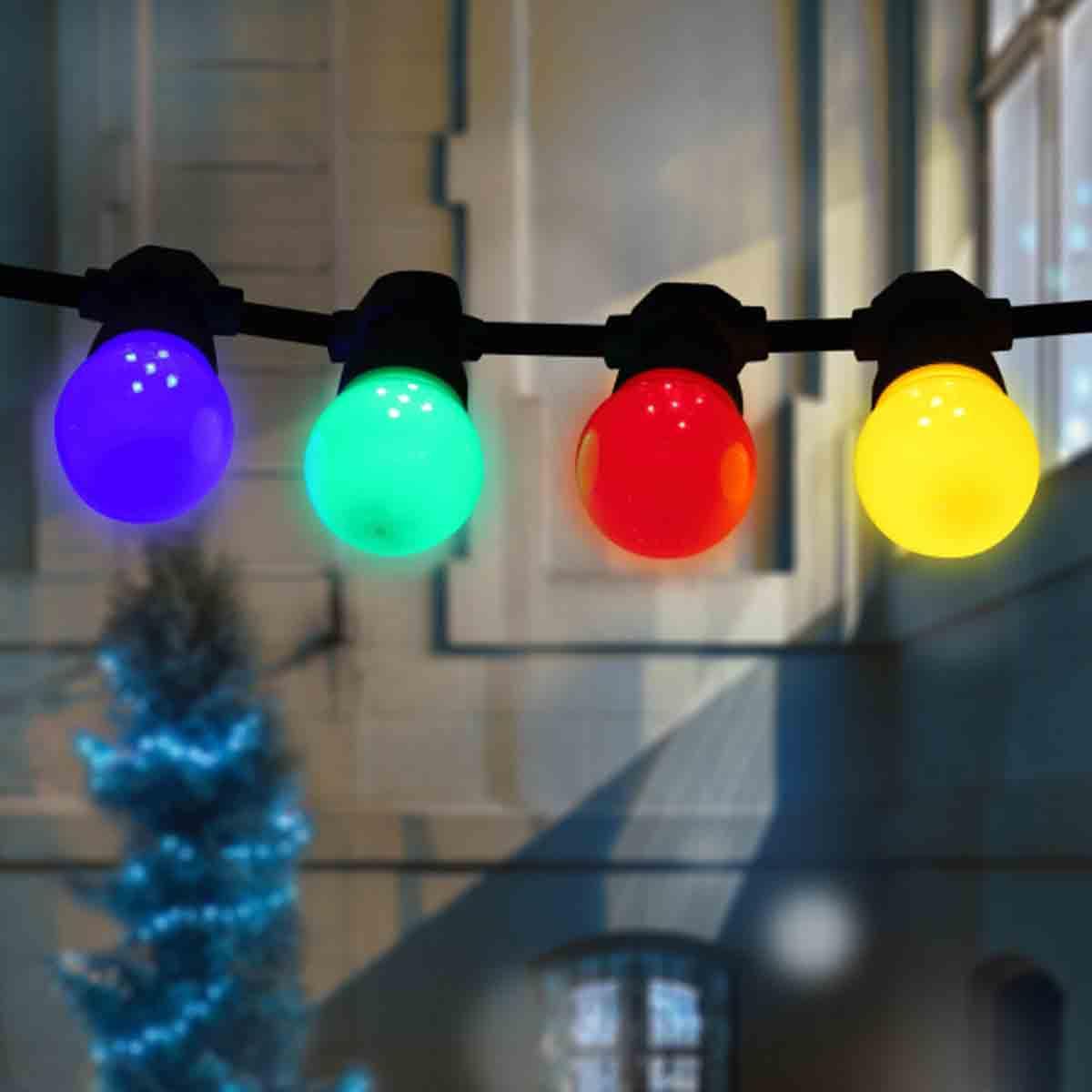 фото уличная светодиодная гирлянда эра 220v мультиколор erabl-mk10 б0047955 | 220svet.ru