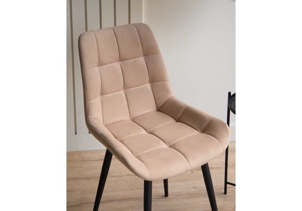 фото стул вращающийся на металлокаркасе woodville челси 360 к бежевый (zd 210) / черный 632480 | 220svet.ru