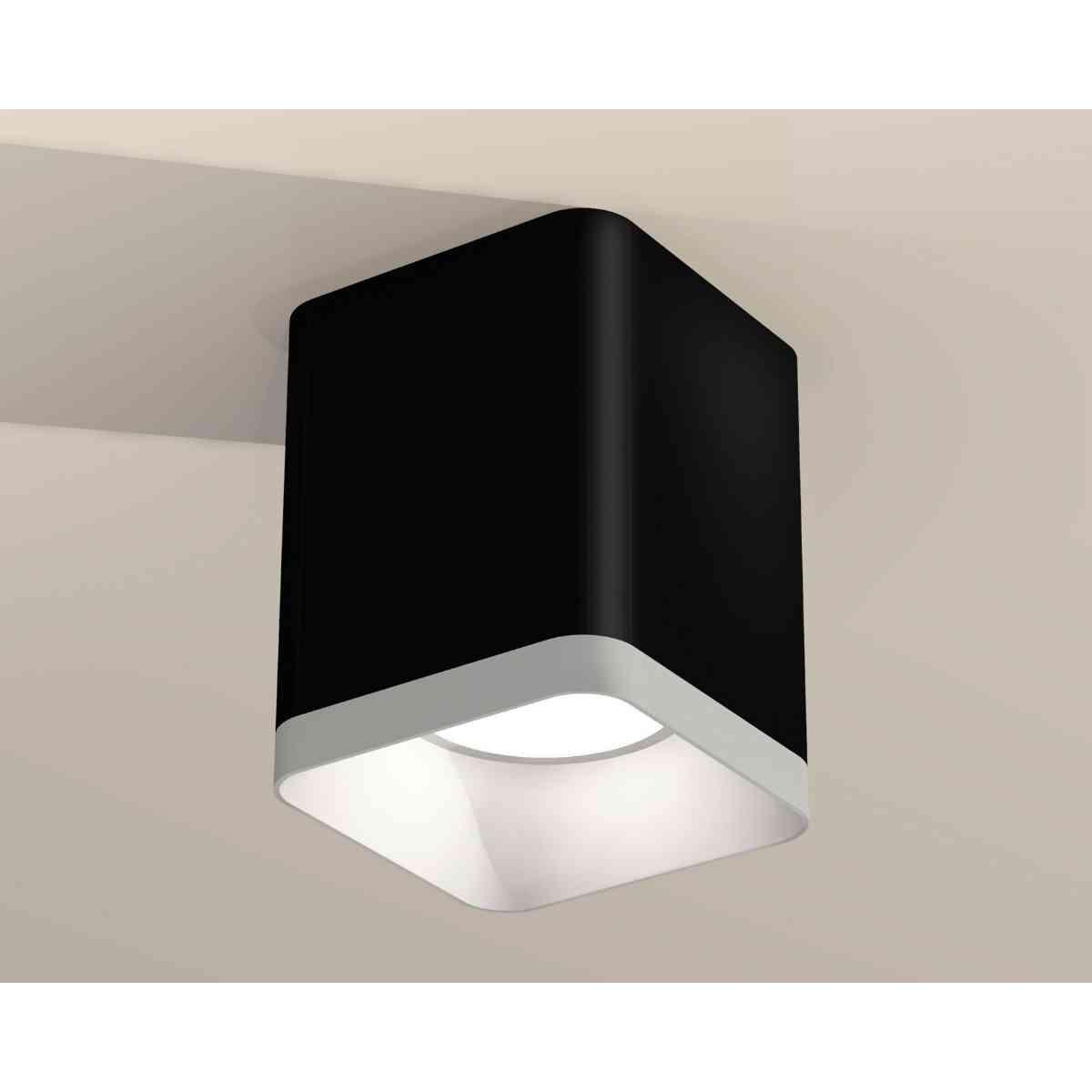 фото комплект накладного светильника ambrella light xs7813001 sbk/swh черный песок/белый песок (c7813, n7701) | 220svet.ru