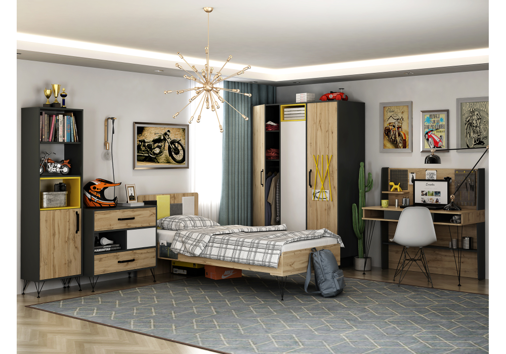 фото шкаф трехдверный woodville солнечный свет 515120 | 220svet.ru