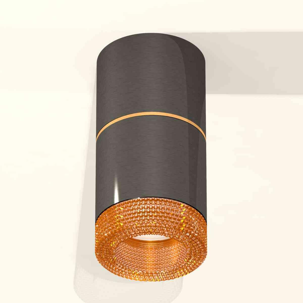 фото комплект накладного светильника ambrella light techno spot xs7403082 dch/cf черный хром/кофе (c7403, a2072, c7403, n7195) | 220svet.ru