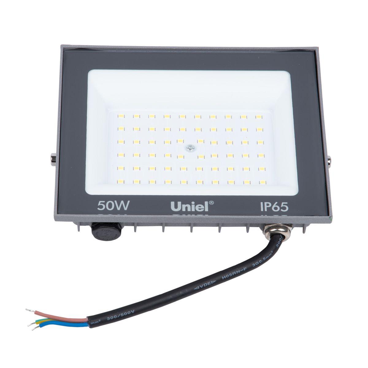фото прожектор светодиодный uniel ulf-f23-50w/6500k ip65 160-240v grey ul-00011846 | 220svet.ru