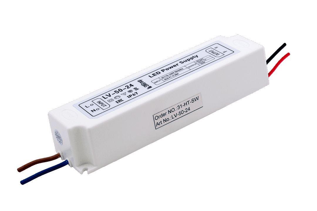 фото блок питания swg 24v 50w ip67 2,1a lv-50-24 000270 | 220svet.ru