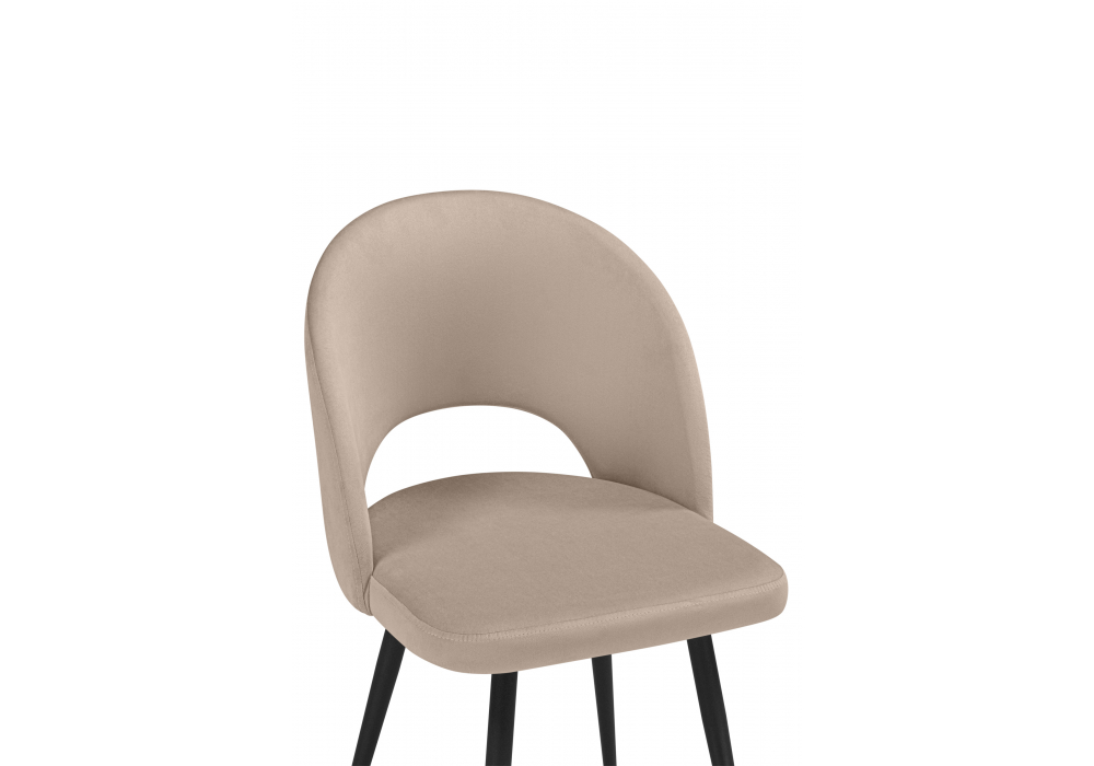 фото стул на металлокаркасе woodville курбис бежевый / черный 642919 | 220svet.ru