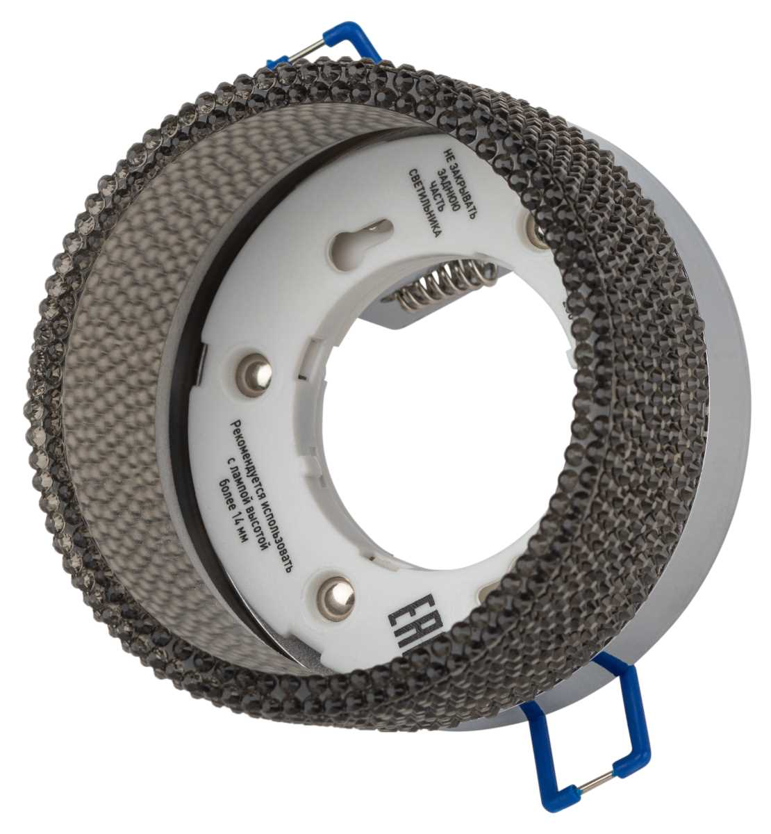 фото светильник встраиваемый эра dk97 ch/bk под лампу gx53 хром/черный б0057462 | 220svet.ru