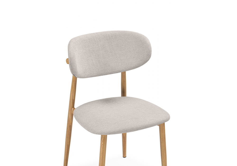 фото стул на металлокаркасе woodville lisbon бежевый / цвет дерева 15954 | 220svet.ru