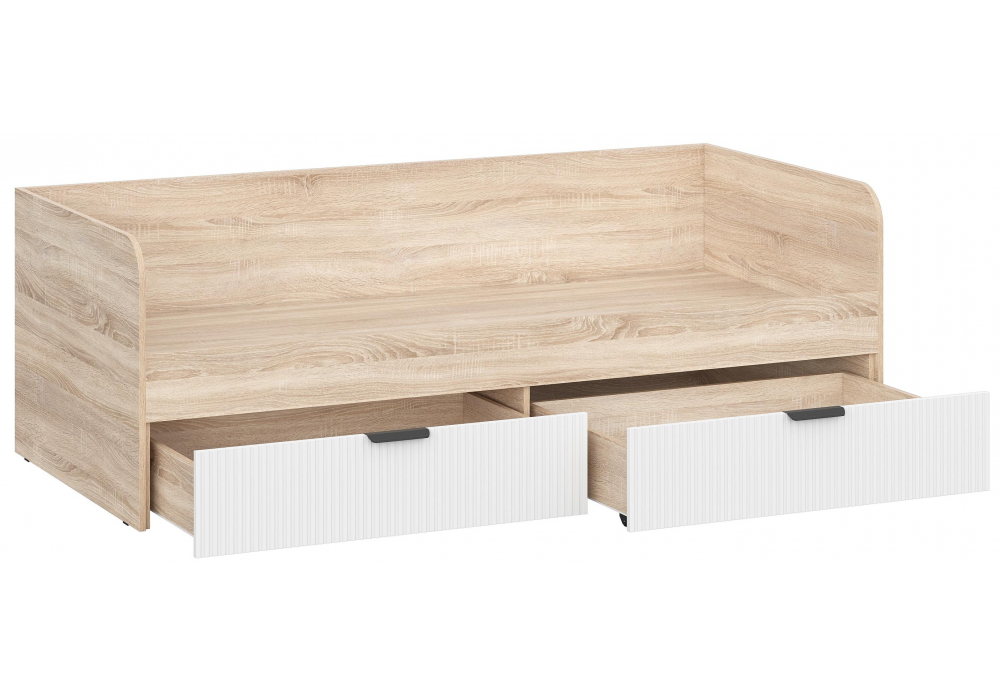 фото кровать woodville стокгольм дуб сонома / line софт пломбир 579695 | 220svet.ru