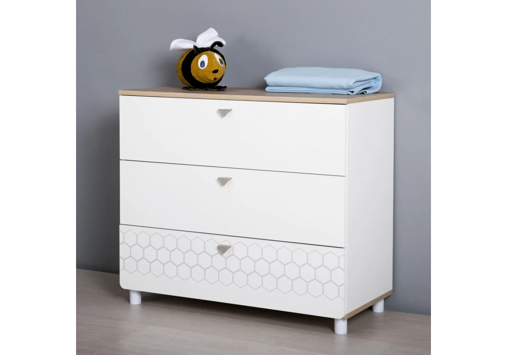 фото комод woodville эльга дуб белый exclusive 518261 | 220svet.ru