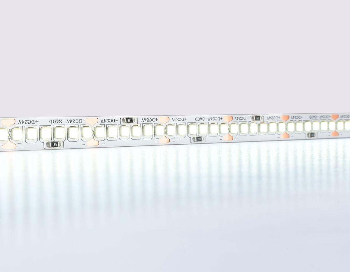 фото светодиодная лента холодный белый ambrella light 18w/m 240led/m 2835smd 6500к 5m gs3303 | 220svet.ru