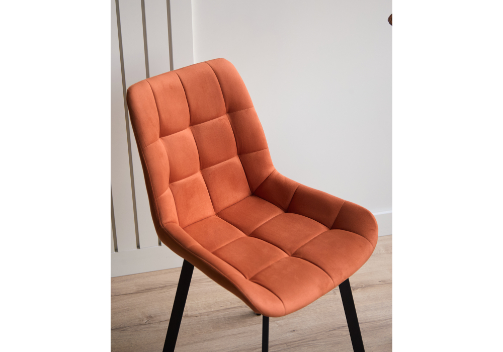 фото стул на металлокаркасе woodville челси п терракотовый (zd 432) / черный np 632519 | 220svet.ru