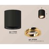 Миниатюра фото комплект накладного светильника ambrella light techno spot xs7532004 sbk/pyg черный песок/золото желтое полированное (c7532, n7004) | 220svet.ru