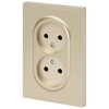 Миниатюра фото розетка эра arktik 16-2107-04 без заземления двойная 2x2p 16а-250в шампань б0071684 | 220svet.ru